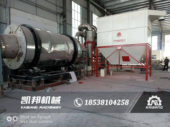 河南客戶不銹鋼烘干機布袋除塵現場